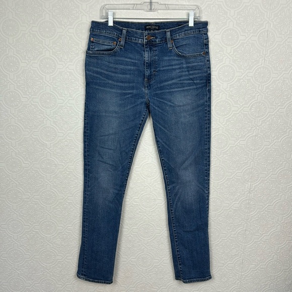 J Crew Slim Denim Jeans Slimming 32 Waist 30 Length 32W 30L Dark Medium Casual - Picture 2 of 9